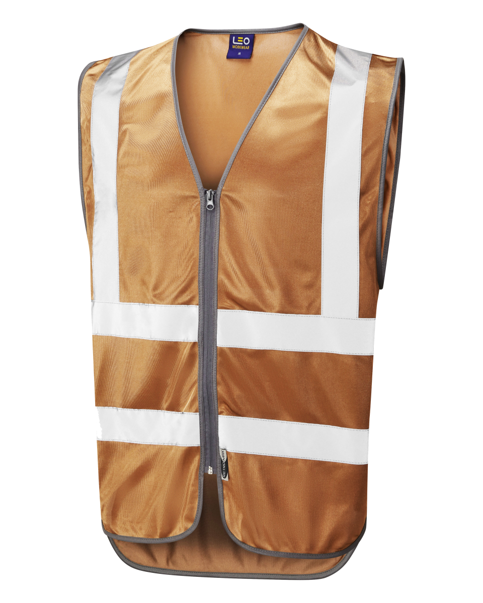 COMMODORE Single Colour Zipped Reflective Waistcoat (Non ISO 20471)